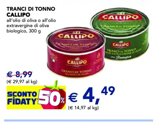 Tranci di tonno Callipo