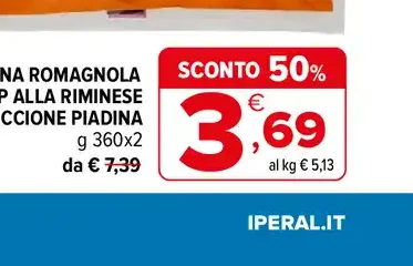 Piadina romagnola IGP alla riminese Riccione Piadina