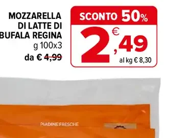 Mozzarella di latte di bufala Regina