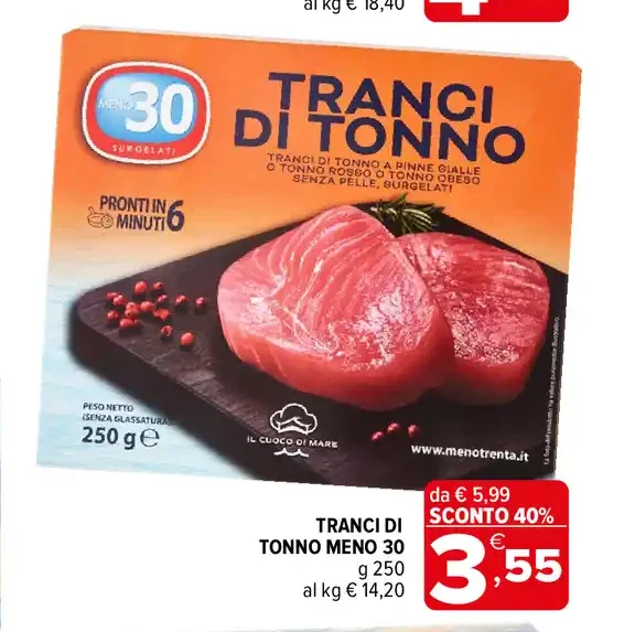 Tranci di Tonno Meno 30