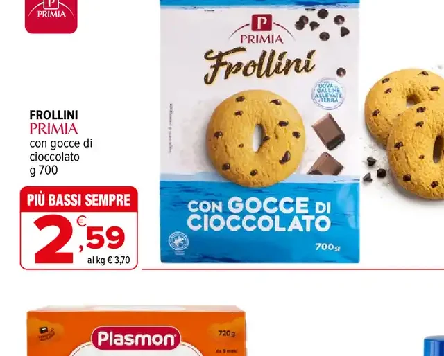 Frollini Primia con Gocce di Cioccolato