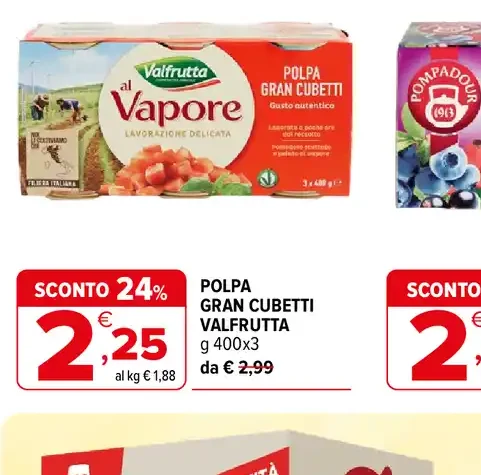 Polpa Gran Cubetti Valfrutta