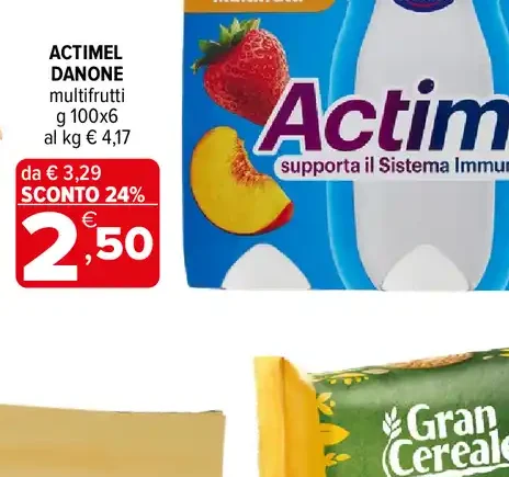 Actimel Danone Multifrutti