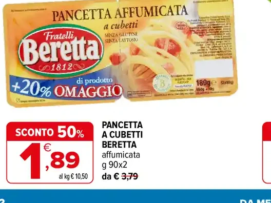 Pancetta a cubetti Beretta
