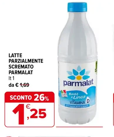 Latte Parzialmente Scremato Parmalat