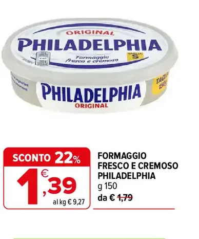 Formaggio Fresco e Cremoso Philadelphia
