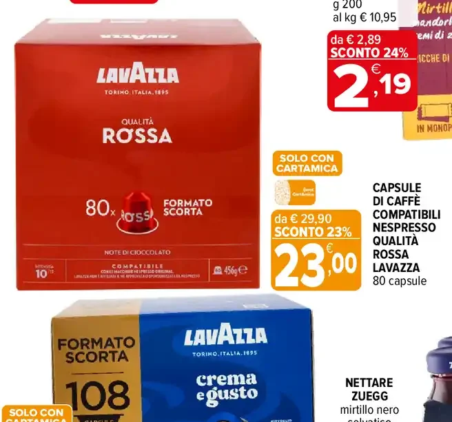 Capsule di caffè compatibili Nespresso qualità Rossa Lavazza