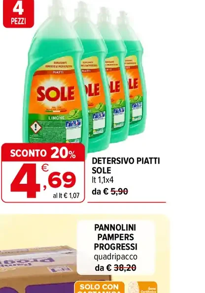Detersivo piatti Sole