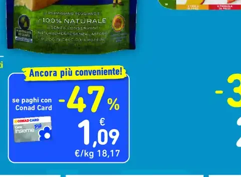Parmigiano Reggiano grattugiato con Conad Card