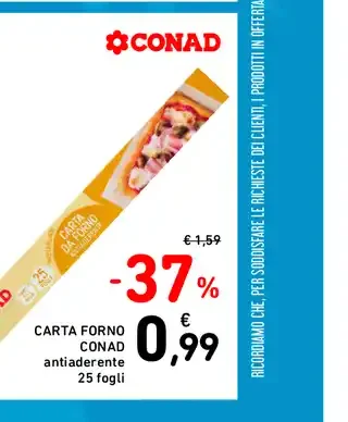 Carta forno Conad