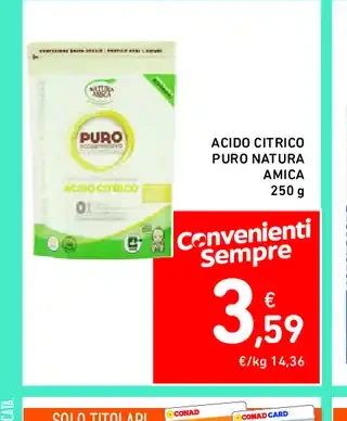 Acido citrico puro Natura Amica