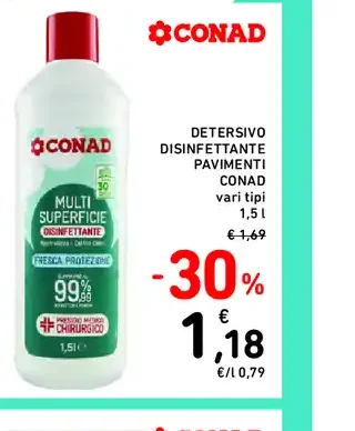 Detersivo disinfettante pavimenti Conad