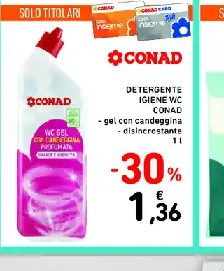 Detergente WC gel igiene WC Conad
