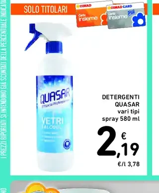 Detergente spray Quasar