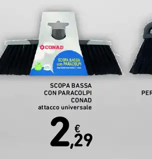 Scopa bassa con paracolpi Conad