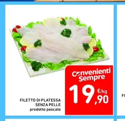 Filetto di platessa senza pelle