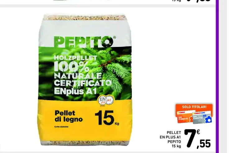 Pellet di legno Enplus A1
