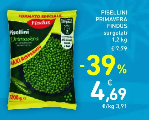 Pisellini Primavera Findus surgelati