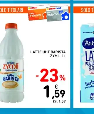 Latte UHT barista