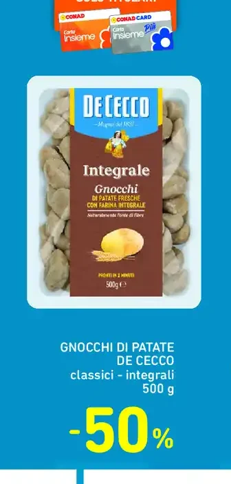 Gnocchi di patate De Cecco integrali