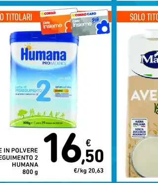 Latte in polvere proseguimento Humana