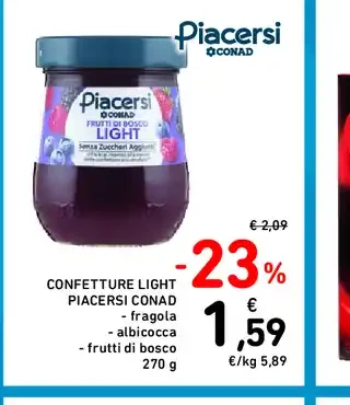Confetture light Piacersi Conad