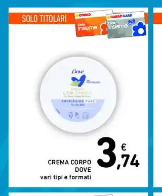 Crema corpo Dove