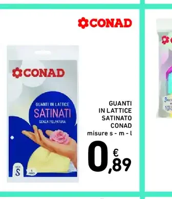 Guanti in lattice satinato Conad