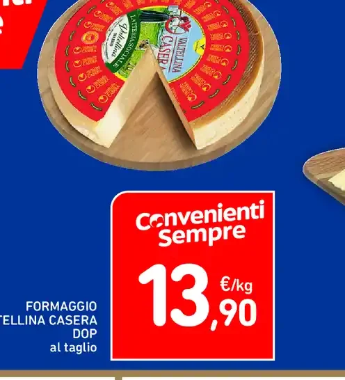 Formaggio Valtellina Casera DOP