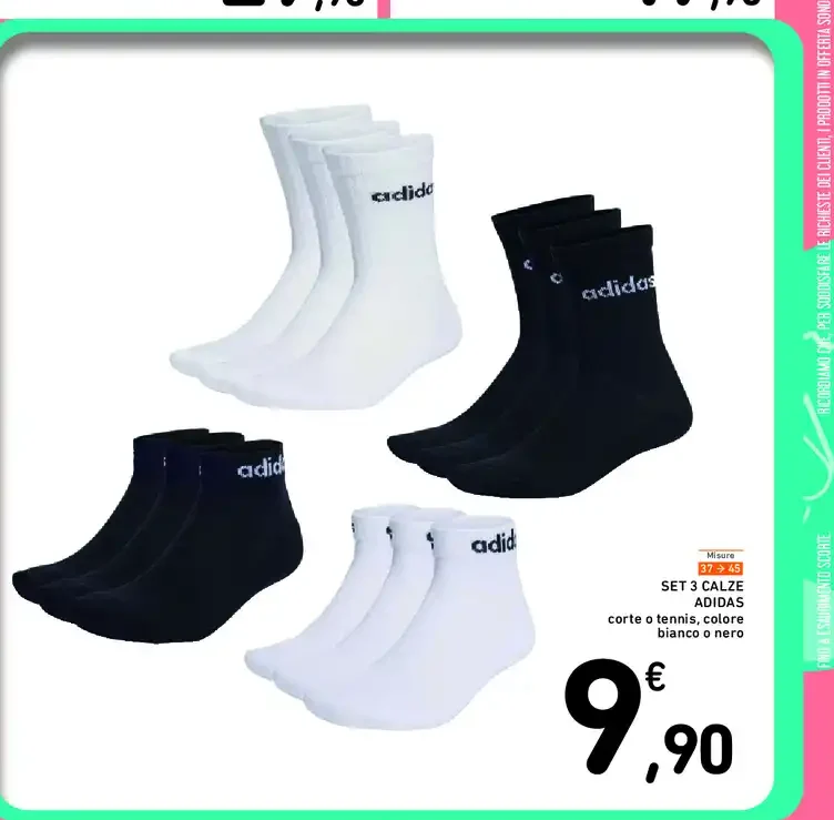 Set 3 calze Adidas