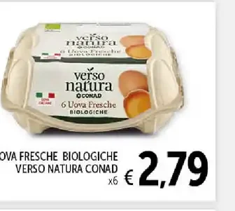 Uova fresche biologiche Verso Natura Conad