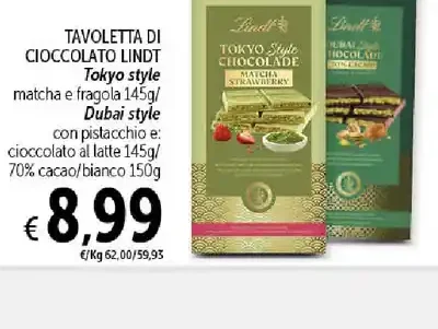 Tavoletta di cioccolato Lindt Tokyo Style