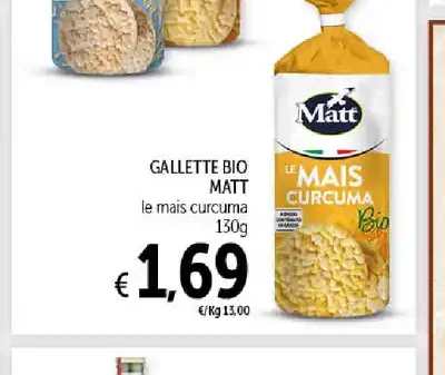 Gallette bio Matt mais curcuma