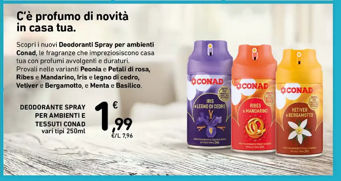 Deodorante spray ambienti e tessuti