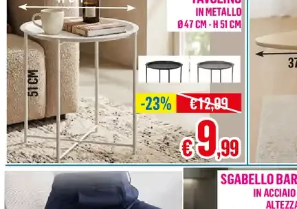 tavolino in metallo