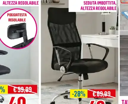 sedia da scrivania girevole