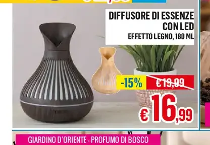 Diffusore di essenze con LED
