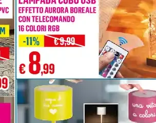 Lampada cubo USB