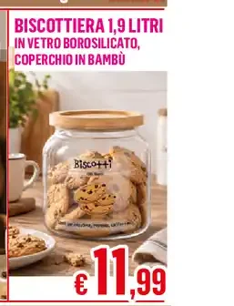 Biscottiera in vetro