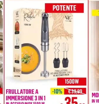 Frullatore a immersione 3 in 1
