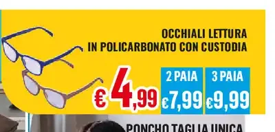 Occhiali lettura in policarbonato con custodia