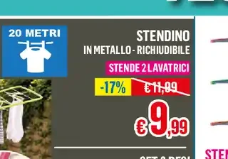 Stendino in metallo richiudibile