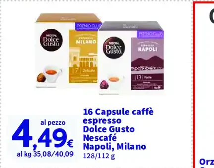 Capsule caffè espresso Dolce Gusto
