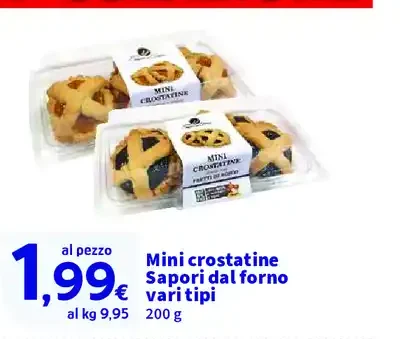 Mini crostatine sapori dal forno vari tipi