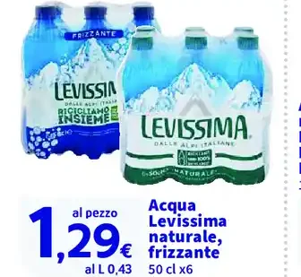 Acqua Levissima naturale frizzante