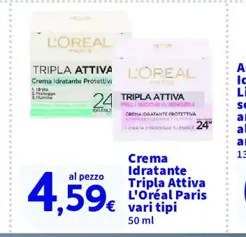 Crema idratante Tripla Attiva L'Oréal Paris