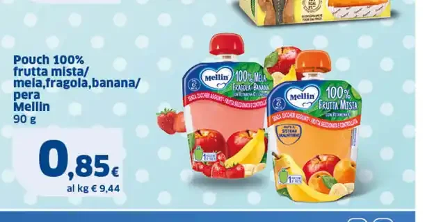 Pouch 100% frutta mista Mellin