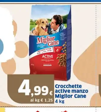 Crocchette active manzo Miglior Cane