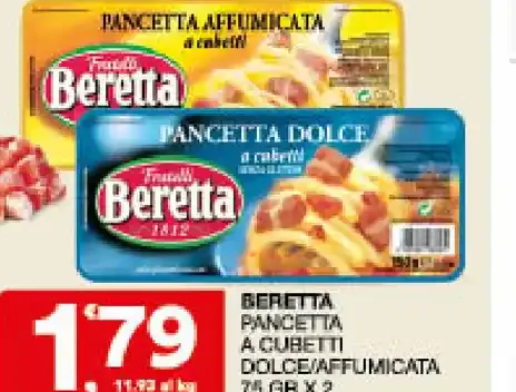 Pancetta a cubetti dolce/affumicata