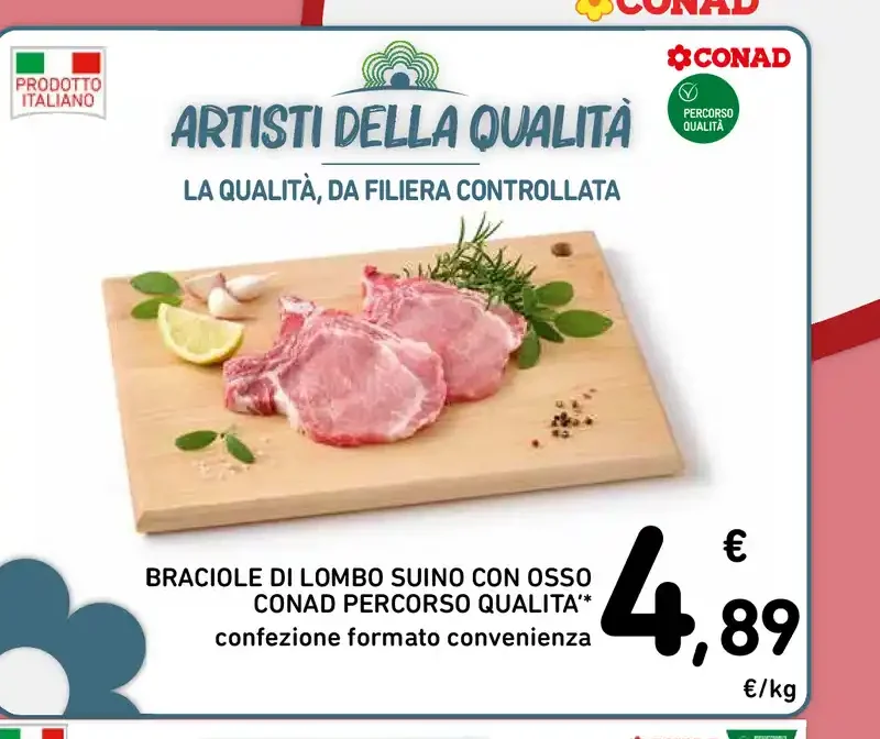 Braciole di lombo suino con osso